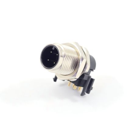 کانکتور مرد 4 پین THT کدگذاری شده A M12 90°